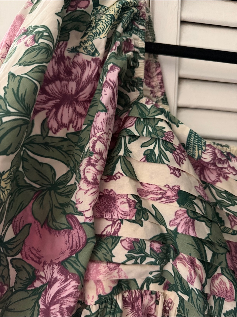 Abercrombie & Fitch Emerson Puff Sleeve Square Neck Mini Dress Floral Large - Picture 4 of 6